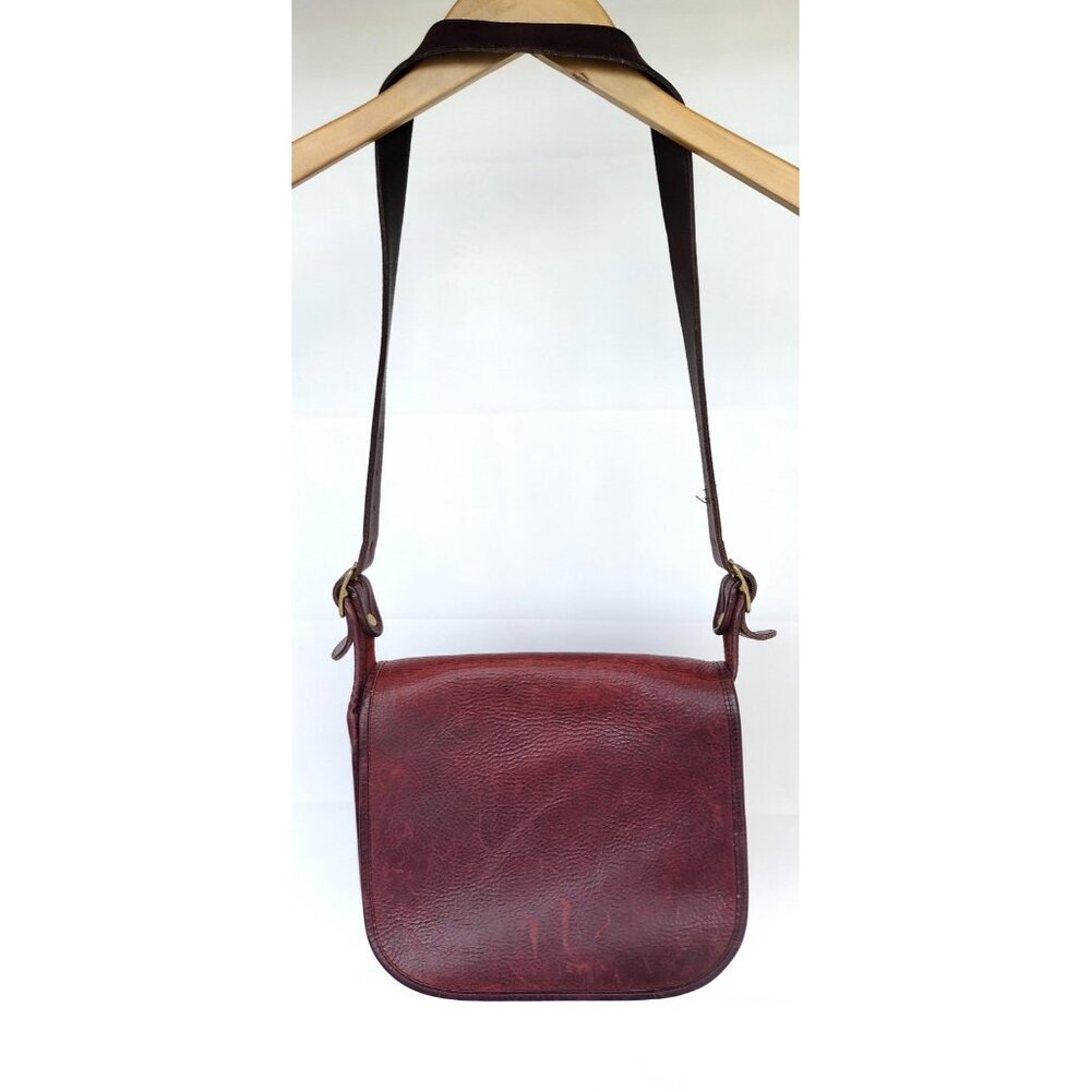 Vintage Coach Saddle Bag Burgundy Brown Bonnie Cashin Era Purse - Picture 7 of 16